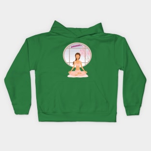 relaxing yoga condition Kids Hoodie